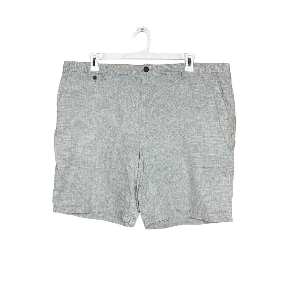 Jack O’neill Linen Shorts Cotton Button Light Green Off White Size 42